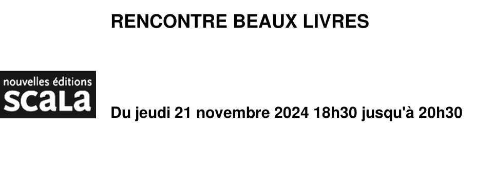 RENCONTRE BEAUX LIVRES