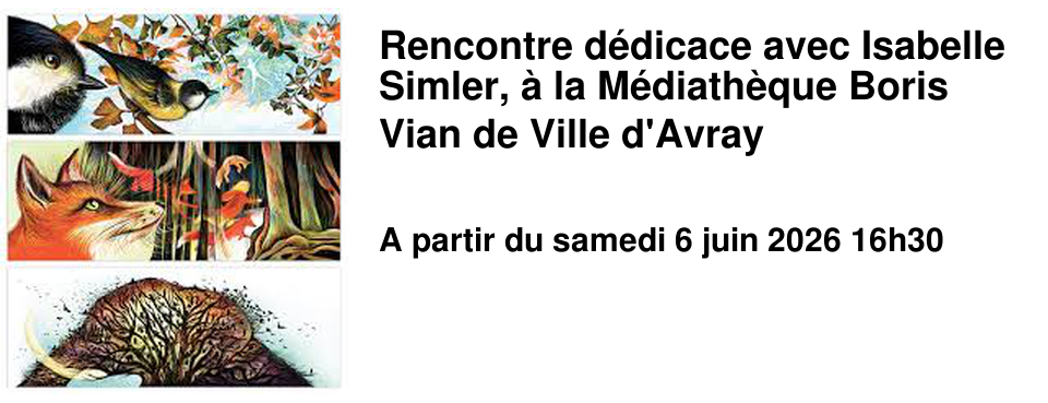 Rencontre d�dicace avec Isabelle Simler, � la M�diath�que Boris Vian de Ville d'Avray